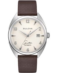 Bulova - Frank Sinatra Fly Me To The Moon Leather Strap Watch - Lyst