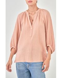 ocean + main - Gauze Top - Lyst