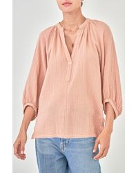 ocean + main - Gauze Top - Lyst