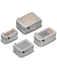 Monos Set Of 4 Mesh Packing Cubes - Gray