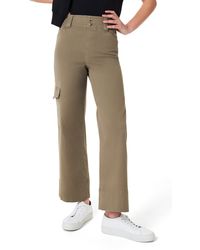 Spanx - Spanx Stretch Cotton Blend Twill Ankle Cargo Pants - Lyst