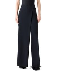 Akris - Foss Apron Front Wool Blend Pants - Lyst