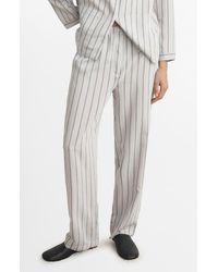 Mango - Stripe Pajama Pants - Lyst