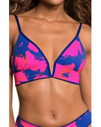 Maaji - Cobalt Parade Reversible Bikini Top At Nordstrom - Lyst