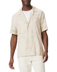 PAIGE - Landon Geo Print Short Sleeve Button-up Shirt - Lyst
