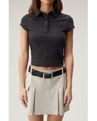 Nasty Gal - Fitted Crop Polo - Lyst
