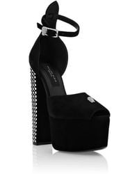 Philipp Plein - High Heel Platform Sandals Studs And Strass - Lyst