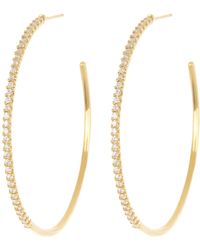 Bony Levy - Audrey 18k Gold 45mm Diamond Hoop Earrings - Lyst