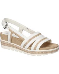 Easy Street - Mel Espadrille Slingback Platform Wedge Sandal - Lyst