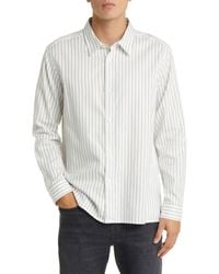FRAME - Classic Fit Stripe Cotton Button-up Shirt - Lyst