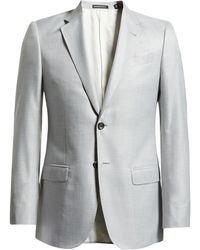 Emporio Armani - G Line Grey Slub Viscose & Silk Sport Coat - Lyst