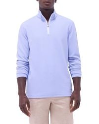Bugatchi - Waffle Knit Quarter Zip Performance Pullover - Lyst