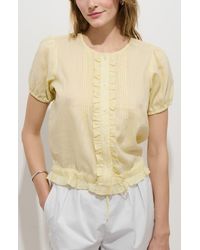 Alex Mill - Brittany Ruffle Pintuck Top - Lyst