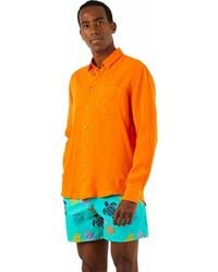 Vilebrequin - Linen Solid Shirt - Lyst