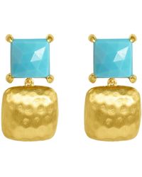 Dean Davidson - Nomad Double Square Turquoise Drop Earrings - Lyst