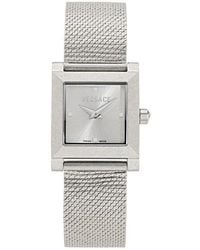 Versace - Mosaic Square Mesh Strap Watch, 22Mm - Lyst