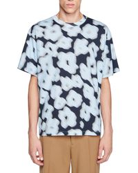 Sandro - Blurry Floral Cotton T-shirt - Lyst