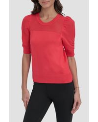 DKNY - Puff Sleeve Sweater - Lyst