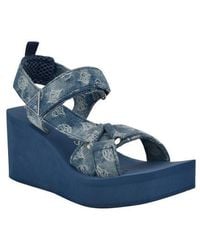 Guess - Daysa Slingback Platform Wedge Sandal - Lyst