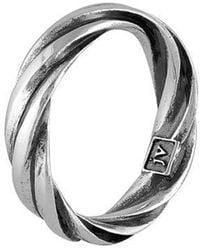 John Varvatos - Twist Band Ring - Lyst