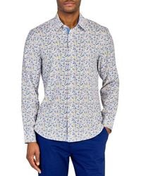 Con.struct - Slim Fit Spring Floral Recycled 4-Way Stretch Performance Long Sleeve Shirt - Lyst