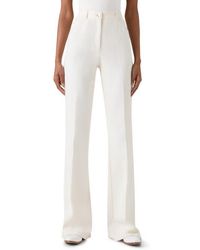 Akris - Farid High Waist Cotton & Silk Blend Pants - Lyst