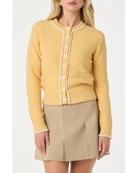Astr - Contrast Stitch Cardigan - Lyst