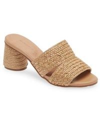 Chocolat Blu - Raffia Slide Sandal - Lyst