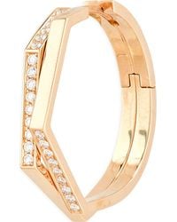 Repossi - Antifer 2-Row Diamond Pavé Huggie Hoop Earring - Lyst
