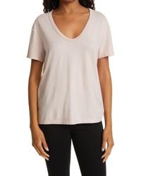 AG Jeans - Relaxed Cotton U-neck Tee - Lyst