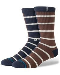 Stance - Double Vision Stripe Crew Socks - Lyst