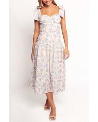 Petal & Pup - Kara Floral Eyelet Cotton Crop Top & Midi Skirt Set - Lyst