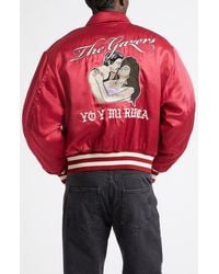 Second Layer - Aces Satin Club Jacket - Lyst