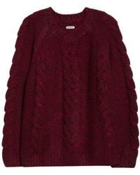 Bode - Eiderdown Alpaca Blend Cable Sweater - Lyst