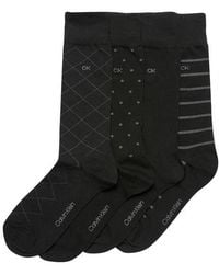 Calvin Klein - Assorted 4-Pack Cotton Blend Crew Socks - Lyst