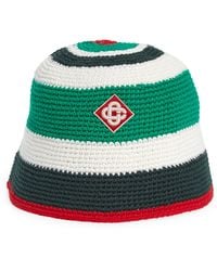 Casablancabrand - Logo Patch Cotton Crochet Hat - Lyst