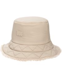 UGG - ugg(r) Recycled Nylon & Faux Shearling Reversible Bucket Hat - Lyst