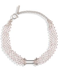 Justine Clenquet - Bonnie Crystal Chain Choker Necklace - Lyst