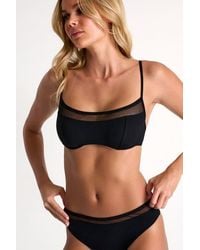 Shan - Grid Mesh Bralette Bikini Top - Lyst