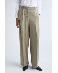 TOTEME - Fluid Wide Leg Wool Blend Trousers - Lyst