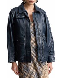Avec Les Filles - Oversize Leather Bomber Jacket - Lyst