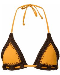 WeWoreWhat - Crochet Combo Triangle Top - Lyst