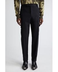 Alexander McQueen - Wool Military Cigarette Cargo Trousers - Lyst