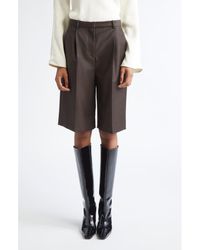 Loulou de Saison - Adler Pleated Virgin Wool Bermuda Shorts - Lyst