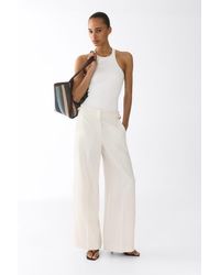 H&M - Wide Tailored Trousers - Lyst