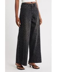 PTCL - Viola Zebra Print High Waist Baggy Jeans - Lyst