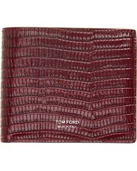 Tom Ford - Lizard Embossed T-Line Classic Bifold Wallet - Lyst