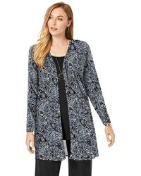 Jessica London - Everyday Stretch Knit Open Front Cardigan - Lyst