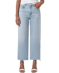 Agolde - Ren Raw Hem High Waist Ankle Wide Leg Jeans - Lyst
