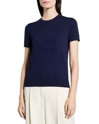 Theory - Regal Short Sleeve Wool Sweater - Lyst